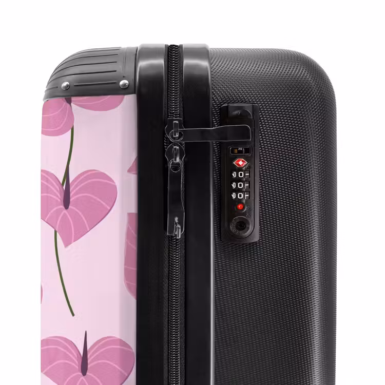 Valise - Souvenirs d'été - Motif anthurium rose — 5