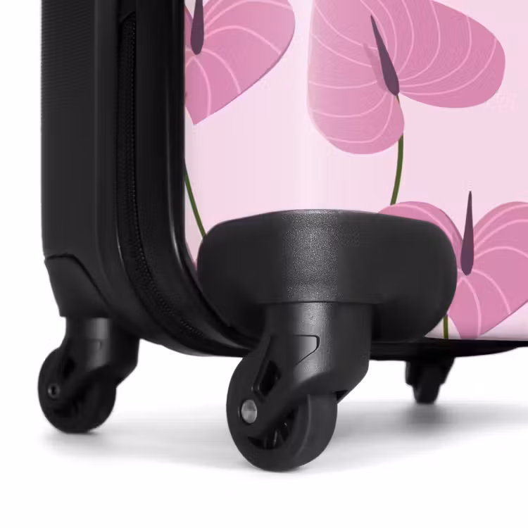 Valise - Souvenirs d'été - Motif anthurium rose — 6