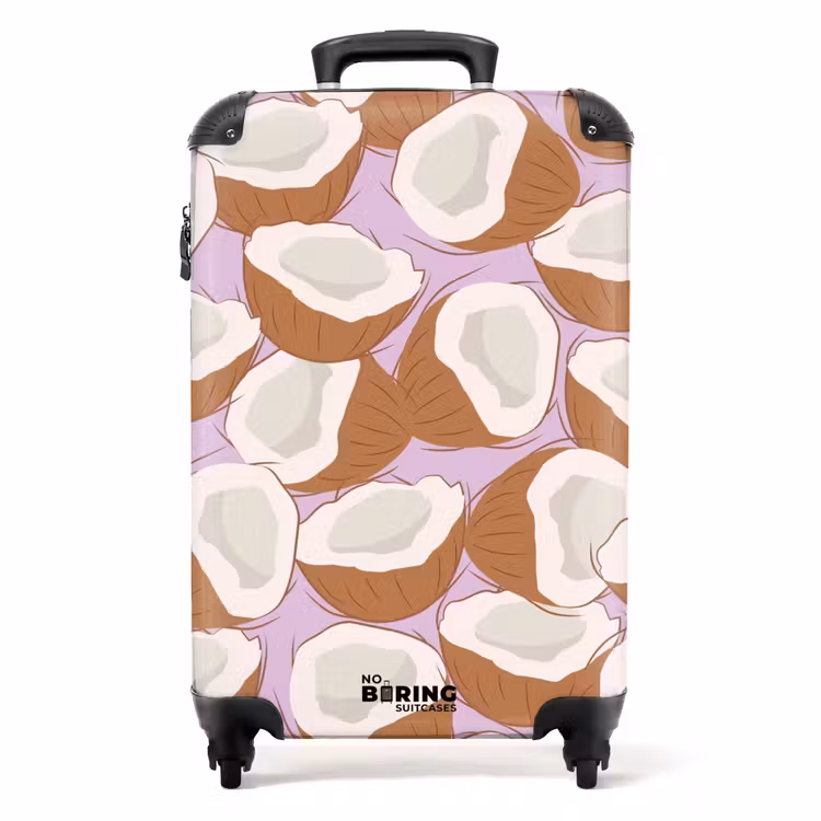 Valise - Souvenirs d'été - Noix de coco sur fond lilas — 1