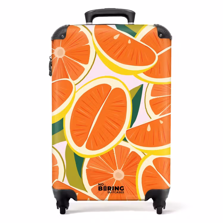 Valise - Souvenirs d'été - Pamplemousse sur fond rose — 1