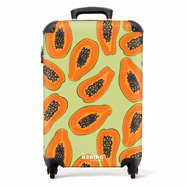 Valise - Souvenirs d'été - Papayes sur fond vert — 1
