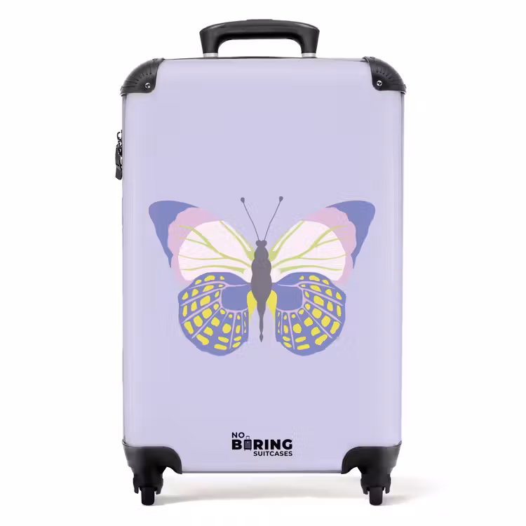 Valise - Souvenirs d'été - Papillon sur fond lilas — 1