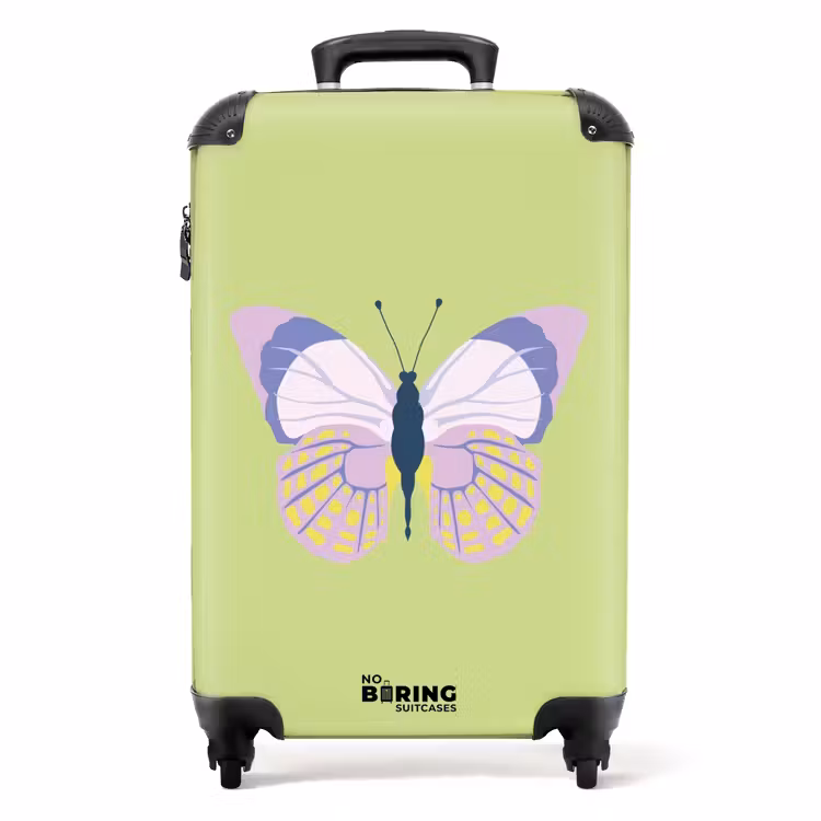 Valise - Souvenirs d'été - Papillon sur fond vert — 1
