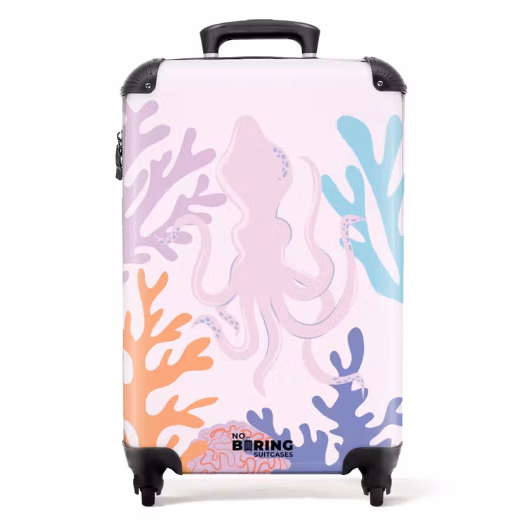 Valise - Souvenirs d'été - Pieuvre en corail coloré — 1