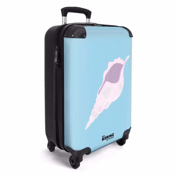 Valise - Souvenirs d'été - Shell art sur fond bleu — 2