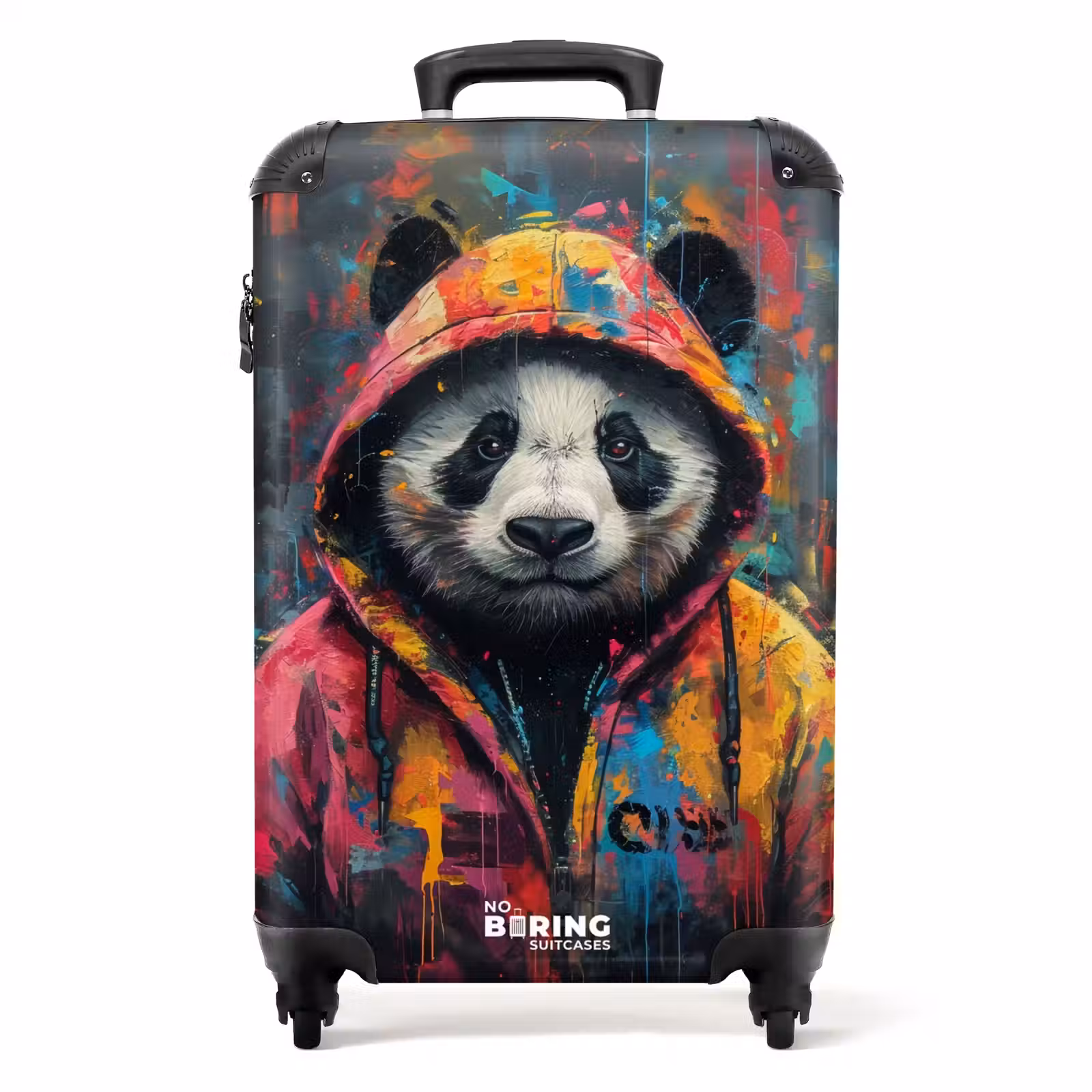 Valise - Panda avec pelage coloré et éclaboussures de peinture — 1