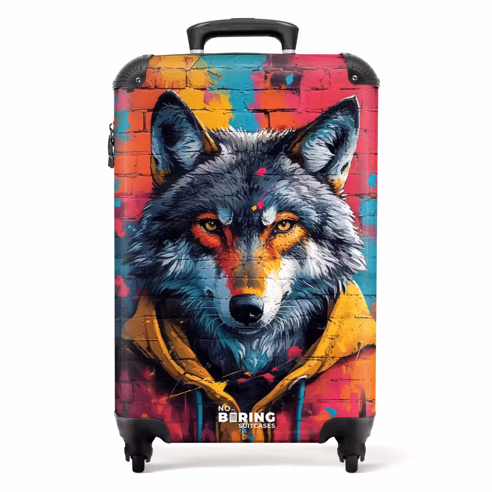 Valise - Renard coloré avec un manteau dans un style graffiti — 1