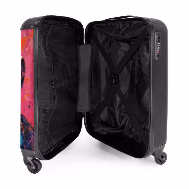Valise - Chimpanzé avec des lunettes dans un style graffiti — 4
