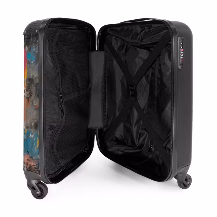 Valise - Fille avec un ballon en forme de coeur dans un style graffiti — 4