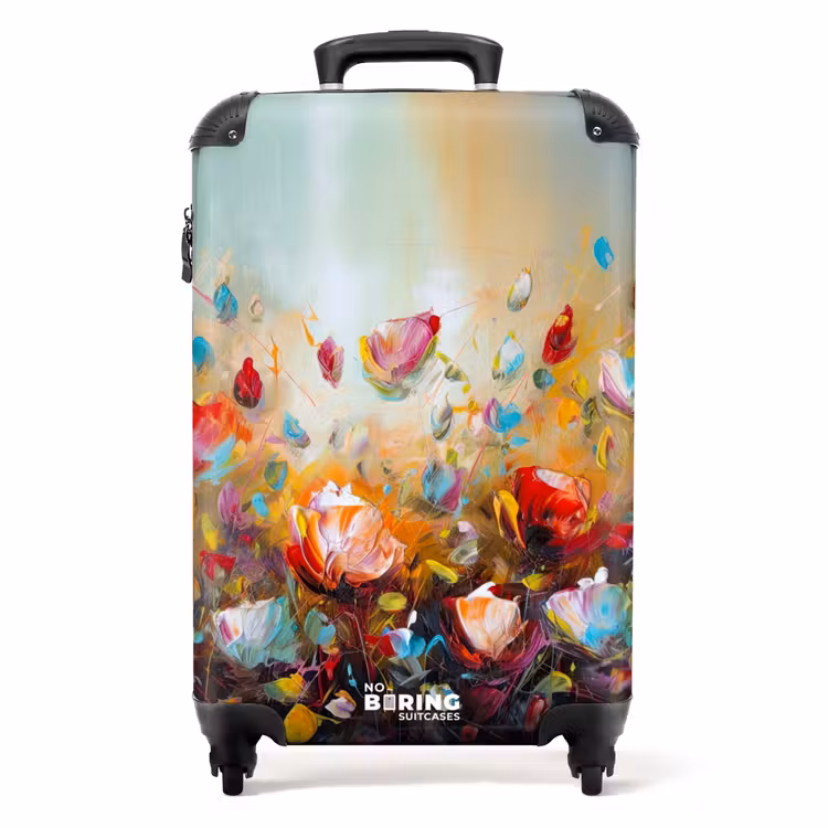 Valise - Fleurs - Art - Nature - Peinture à l'huile — 1