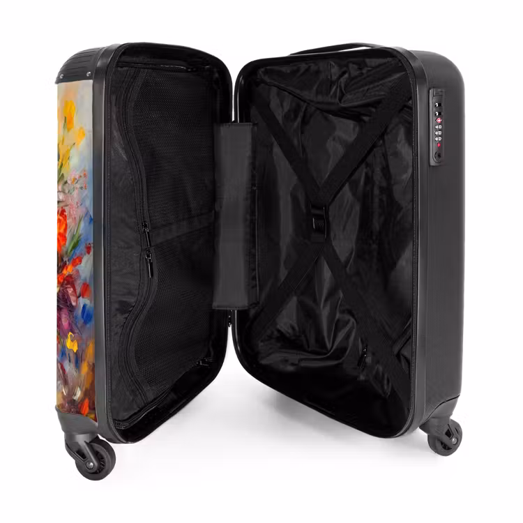 Valise - Fleurs - Colorées - Peinture à l'huile - Pot de fleurs — 4
