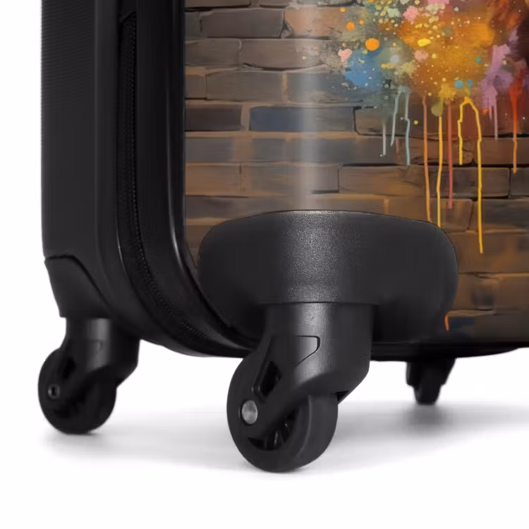 Valise - Graffiti Highlander écossais avec fleurs — 6
