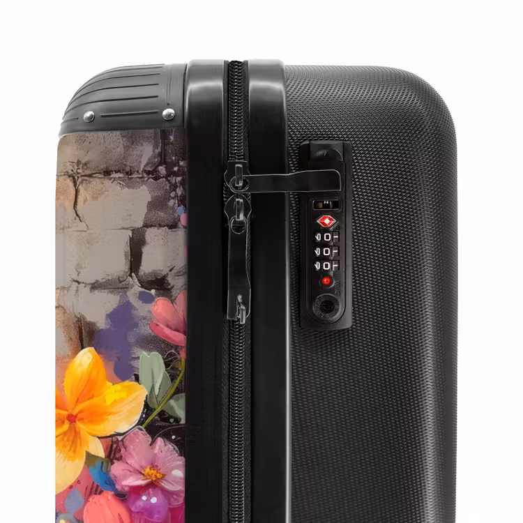 Valise - Oiseau avec des fleurs en style graffiti — 5