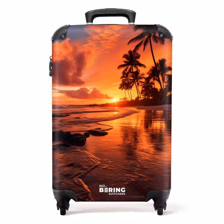 Valise - Palmiers au coucher du soleil — 1
