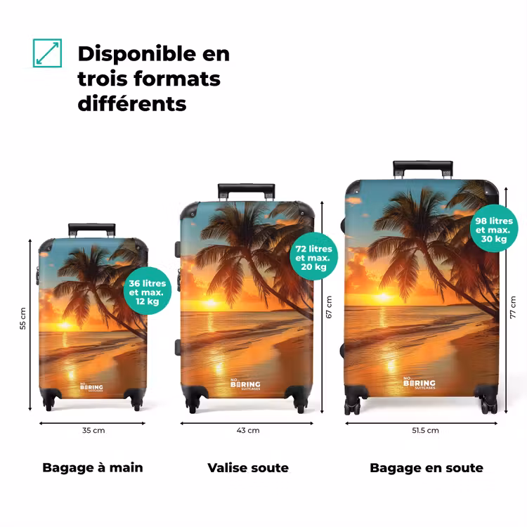 Valise - Palmiers sur une plage — 3