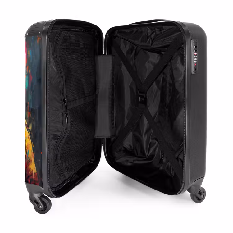 Valise - Panda avec pelage coloré et éclaboussures de peinture — 4
