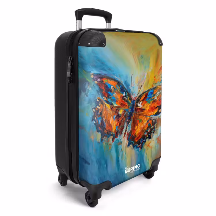Valise - Papillon en tant qu'œuvre d'art à l'huile colorée — 2