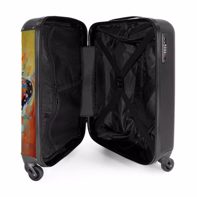 Valise - Papillon en tant qu'œuvre d'art à l'huile colorée — 4