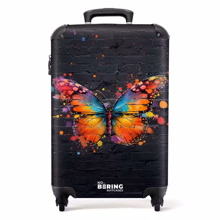 Valise - Papillon graffiti aux couleurs vives — 1