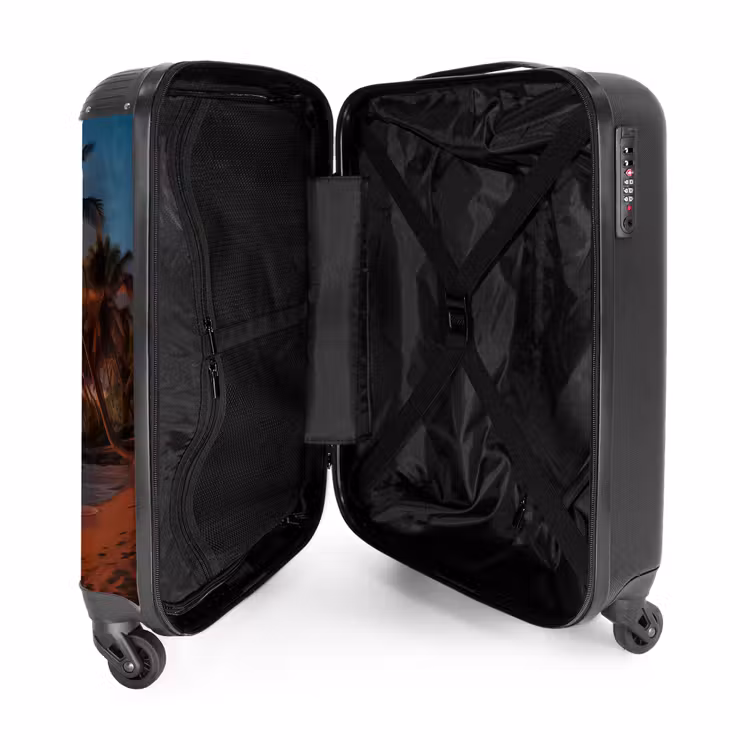 Valise - Plage avec palmier au coucher du soleil — 5