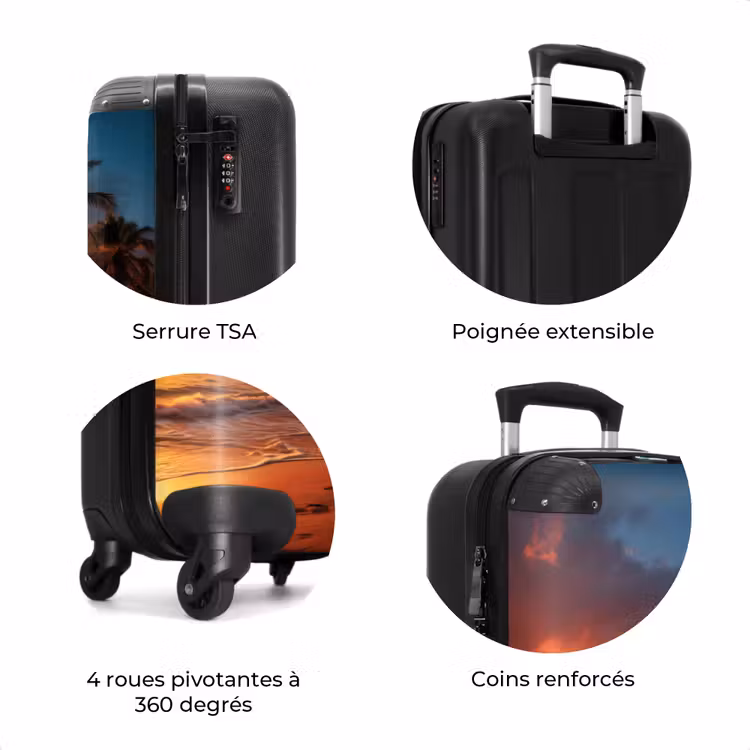 Valise - Plage avec palmier au coucher du soleil — 8