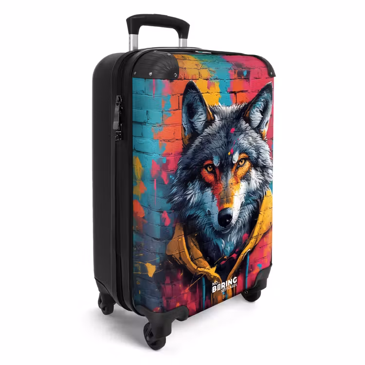 Valise - Renard coloré avec un manteau dans un style graffiti — 2