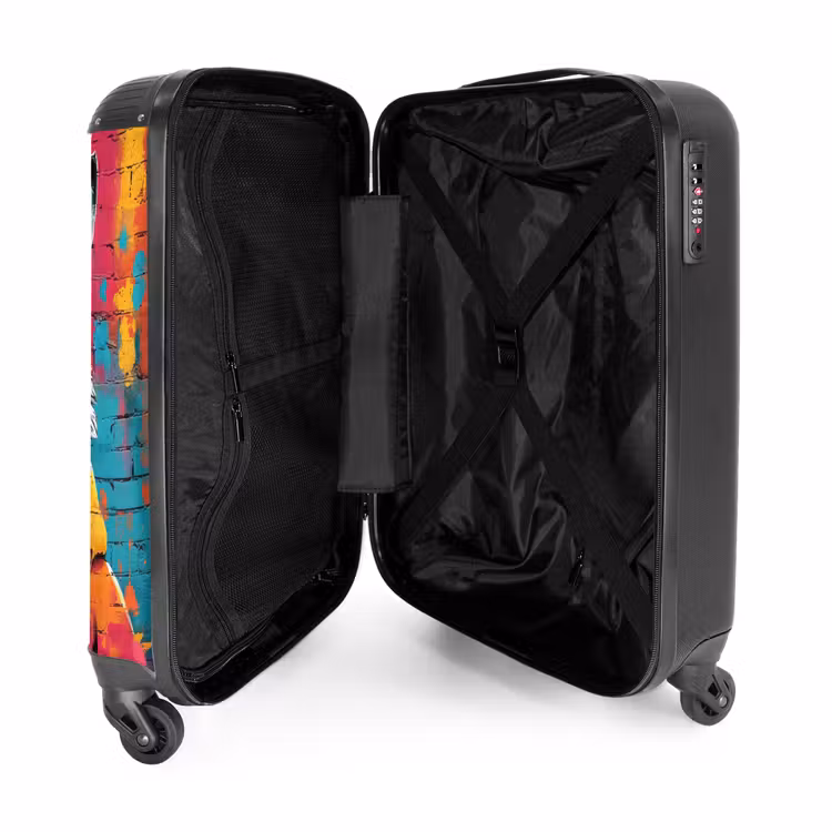 Valise - Renard coloré avec un manteau dans un style graffiti — 4