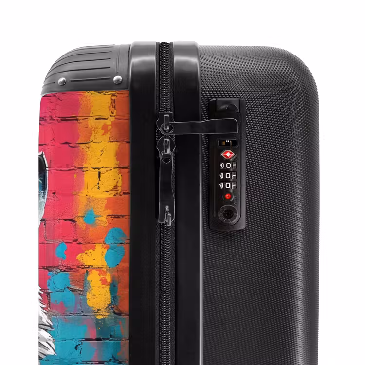 Valise - Renard coloré avec un manteau dans un style graffiti — 5