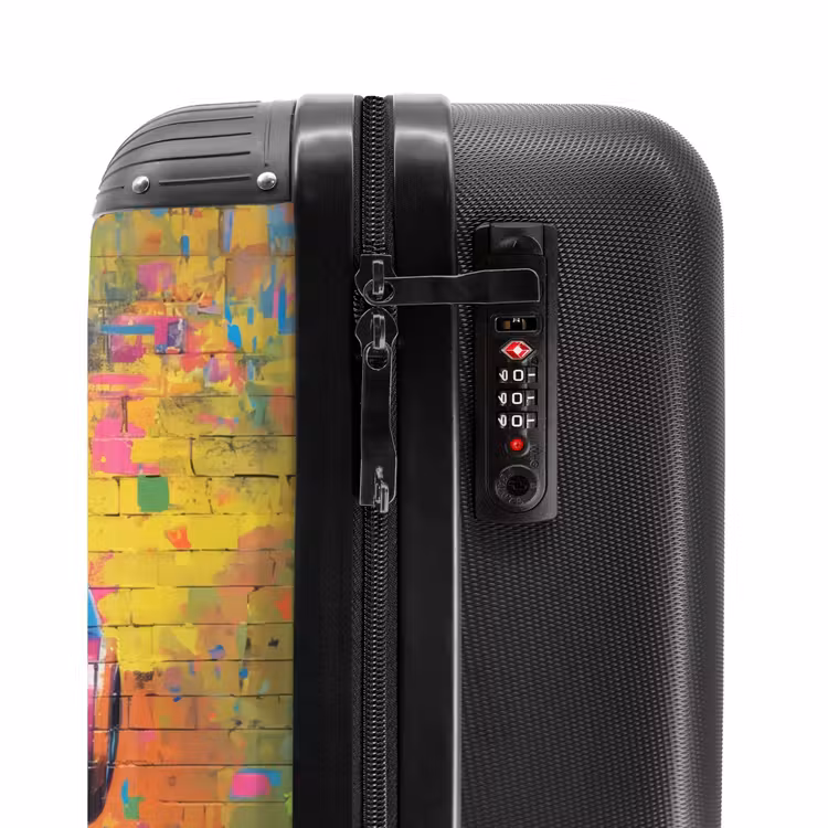 Valise - Singe coloré avec des écouteurs dans un style graffiti — 5