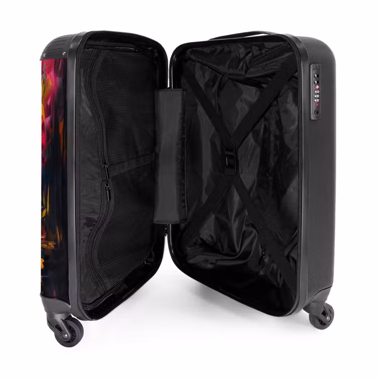 Valise - Flamant dans une peinture à l'huile colorée — 4