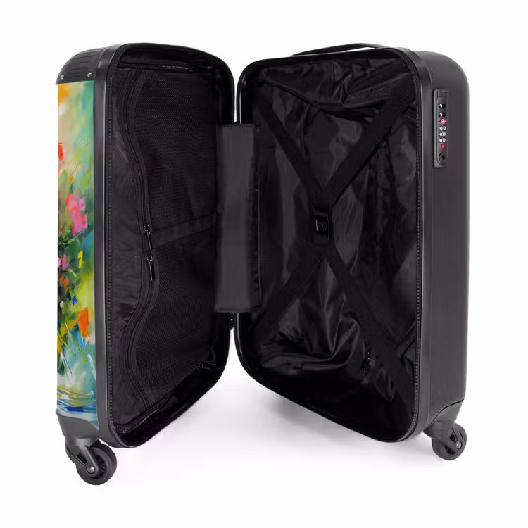 Valise - Fleurs - Colorées - Pot de fleurs - Peinture à l'huile — 4