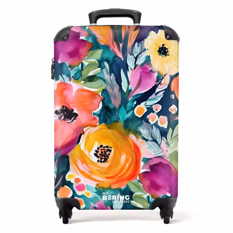 Valise - Fleurs - Couleurs à l'huile - Art - Nature — 1