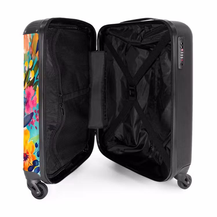 Valise - Fleurs - Huile colorée - Nature — 4