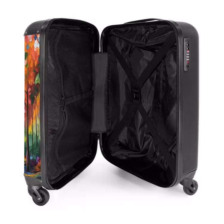 Valise - Forêt - Nature - Peinture à l'huile - Arc-en-ciel — 4