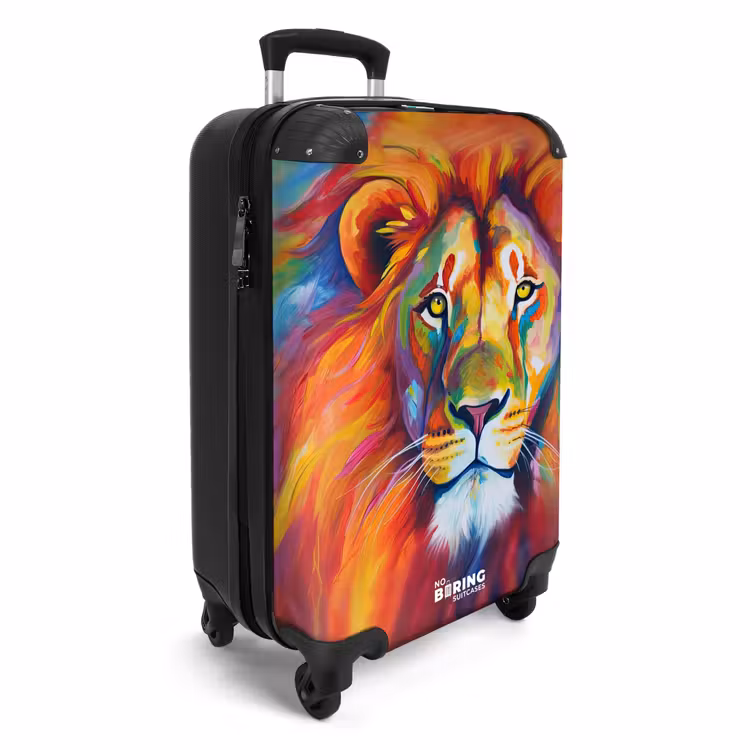 Valise - Lion coloré à la peinture à l'huile — 2