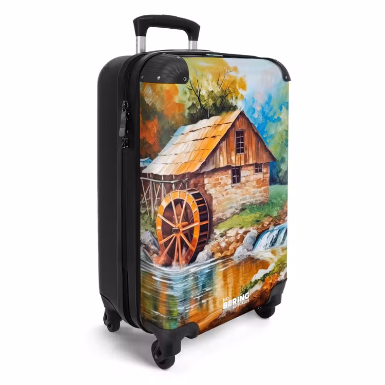 Valise - Paysage - Peinture - Maison - Art - Automne — 2