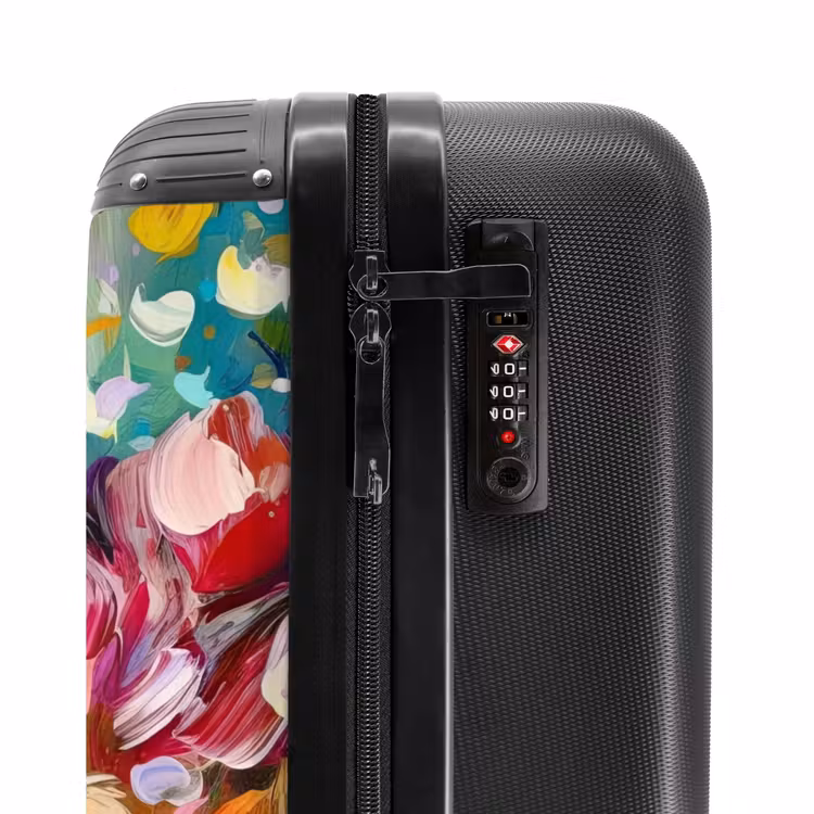 Valise - Peinture - Peinture à l'huile - Fleurs - Arc-en-ciel — 5