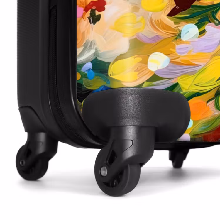 Valise - Peinture - Peinture à l'huile - Fleurs - Arc-en-ciel — 6