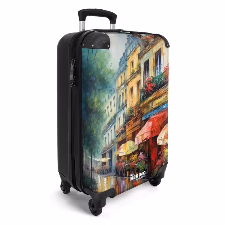 Valise - Rue - Peinture à l'huile - Colorée - Ville — 2