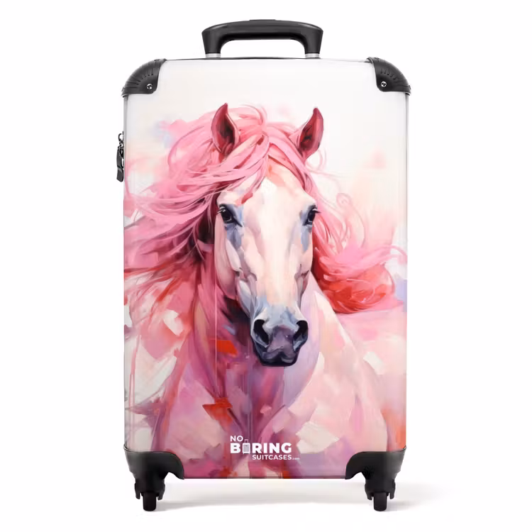 Valise - Cheval de course pastel — 1