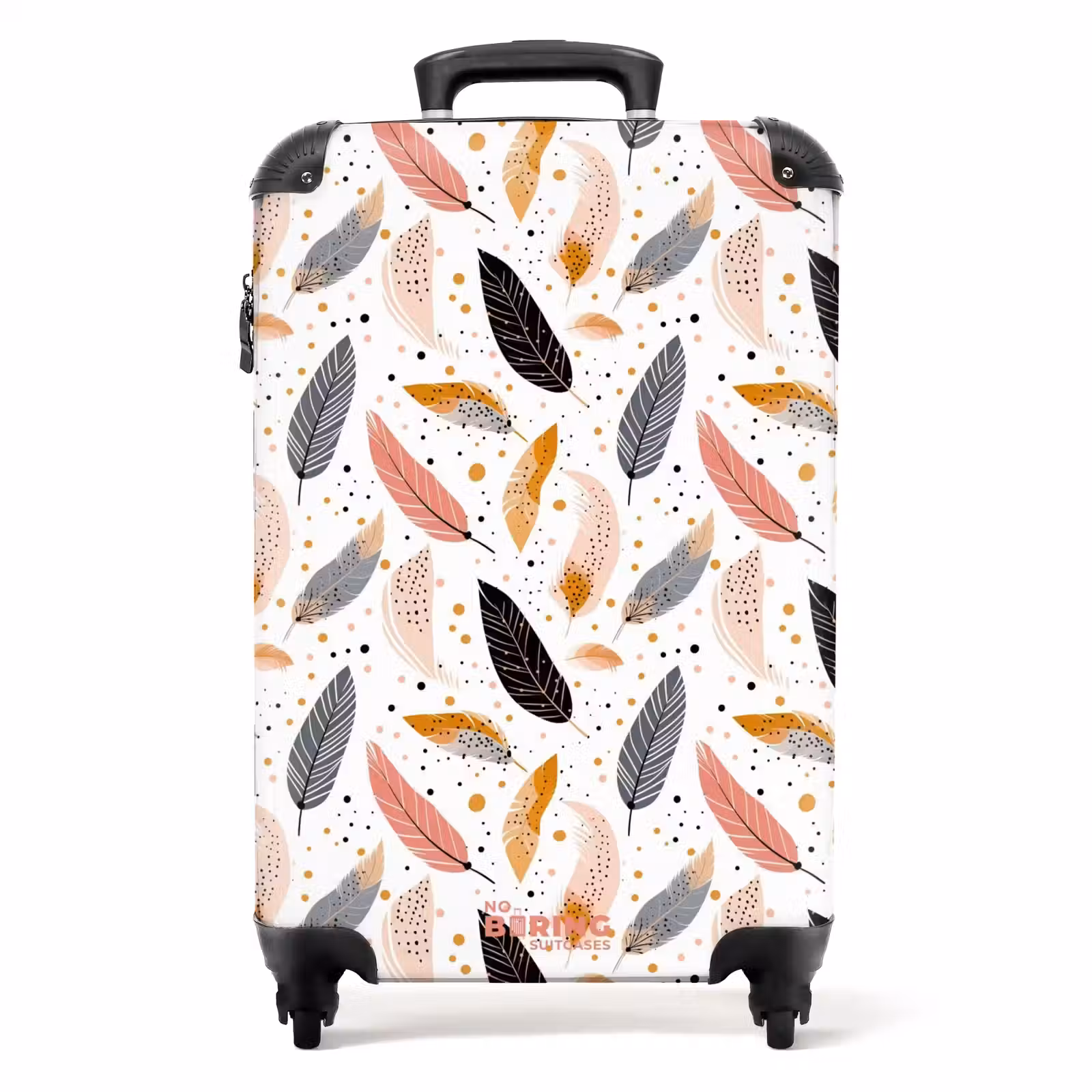 Valise - Boho - Motif plume — 1