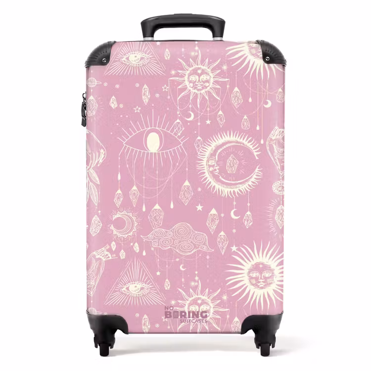 Valise - Boho - Motif ciel rose — 1