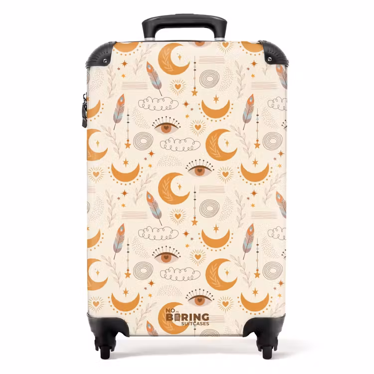 Valise - Boho - Motif de la lune — 1