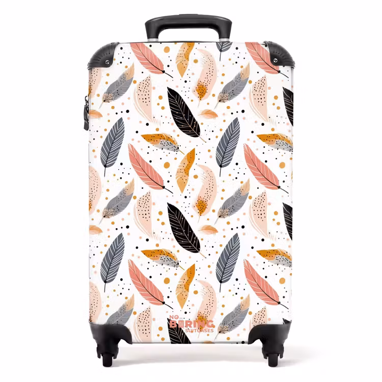 Valise - Boho - Motif plume — 1