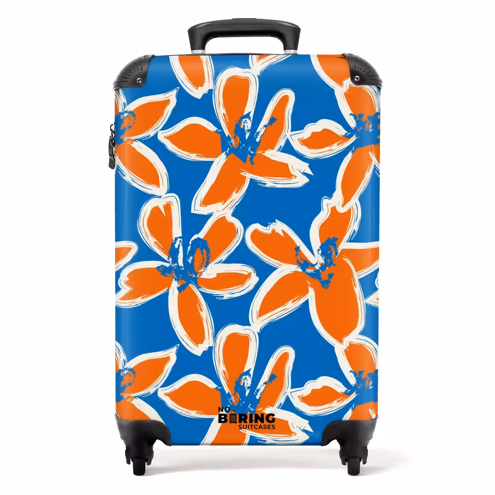 Valise - Fleurs pastel - Orange et bleu — 1