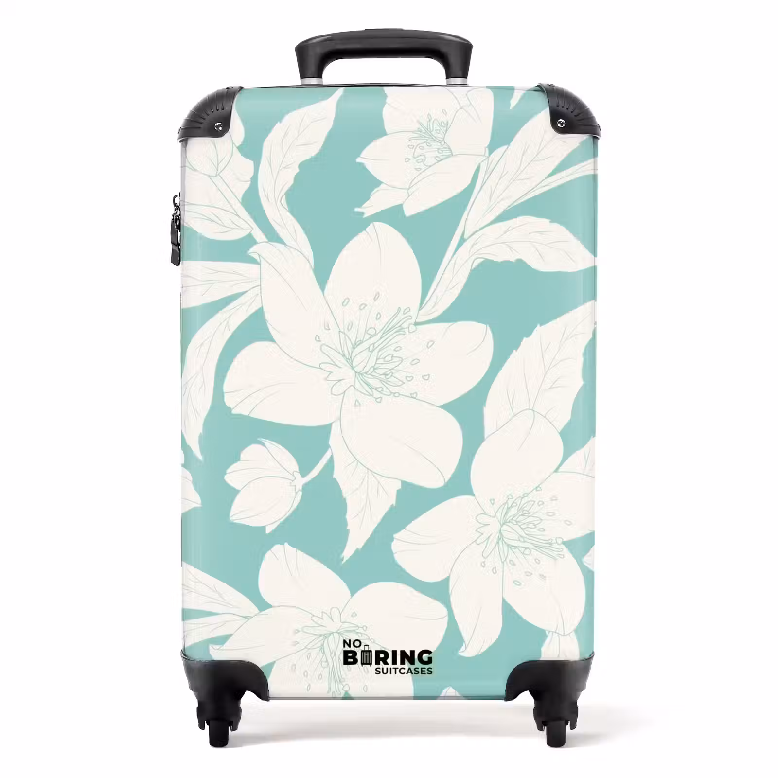Valise - Fleurs vintage - Bleu clair — 1