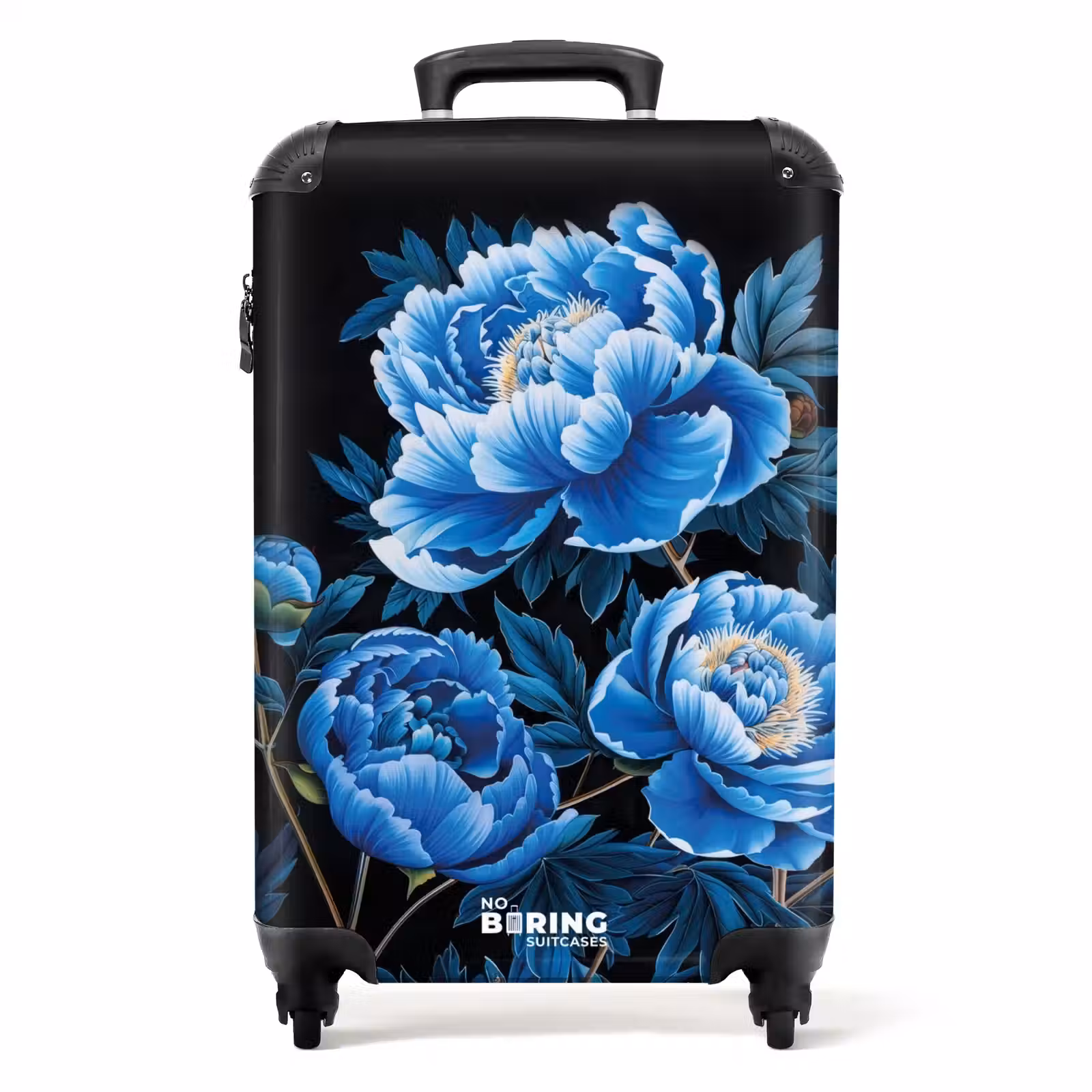 Valise - Fleurs vintage - Pivoines bleues — 1
