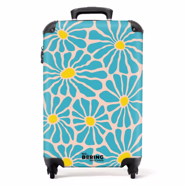 Valise - Fleurs pastel - Bleu — 1