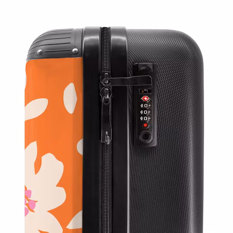 Valise - Fleurs pastel - Crème et orange — 5