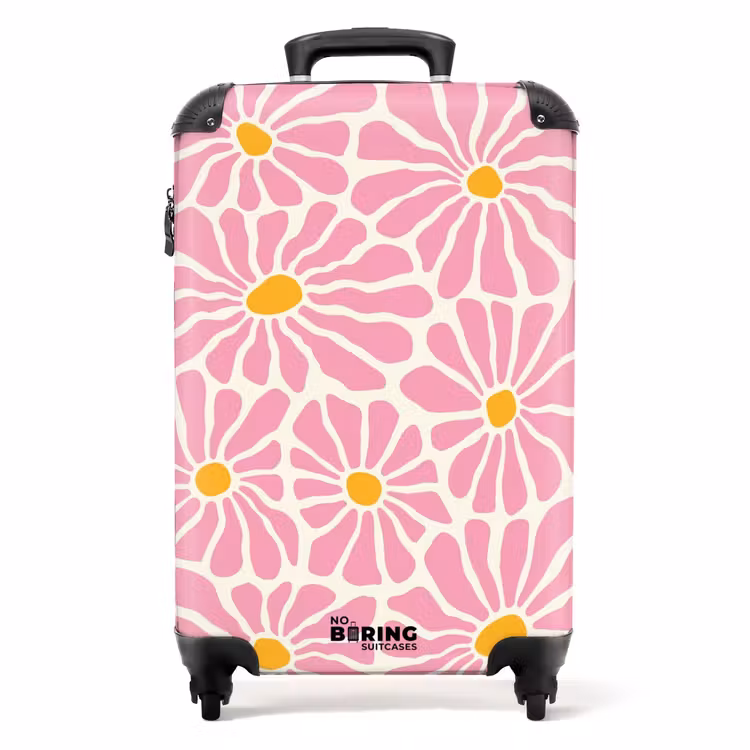 Valise - Fleurs pastel - Rose — 1